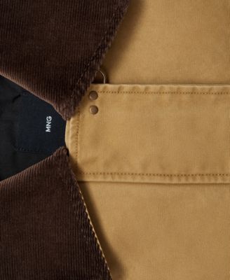 Women's Contrasting Collar Cotton Parka