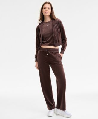 Women's Couture Straight-Leg Velour Pants