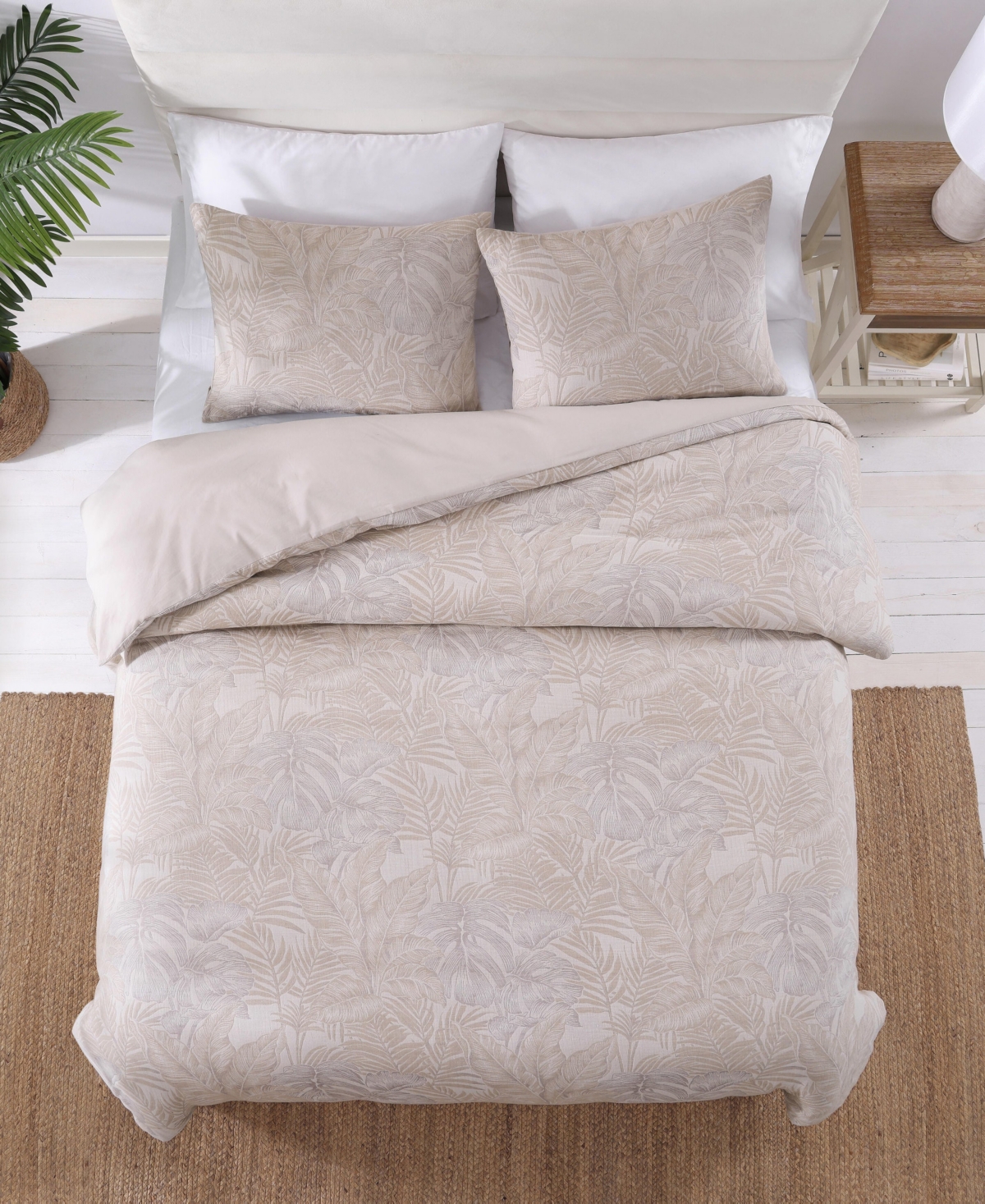 Tommy Bahama Jungle Palms Cotton 3-Pc. Duvet Cover Set