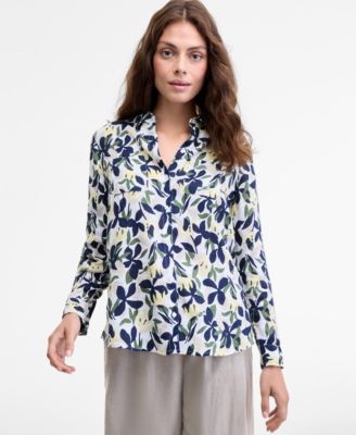 Charter Club Floral Print 100 Linen Shirt 100 Linen Drawstring Pants Macys Exclusive