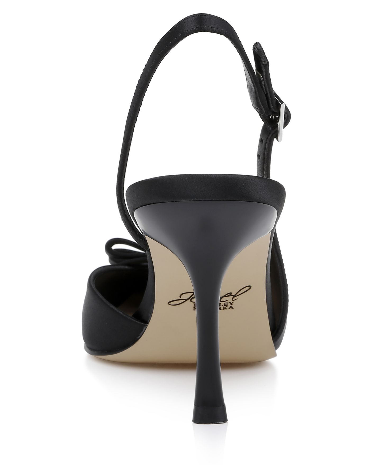 Женские туфли Jewel Badgley Mischka Ellery Bow Evening Pumps, цвет: Чёрный атласный — фото 3