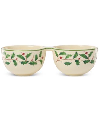 Lenox - Holiday Porcelain Double Dip Bowl