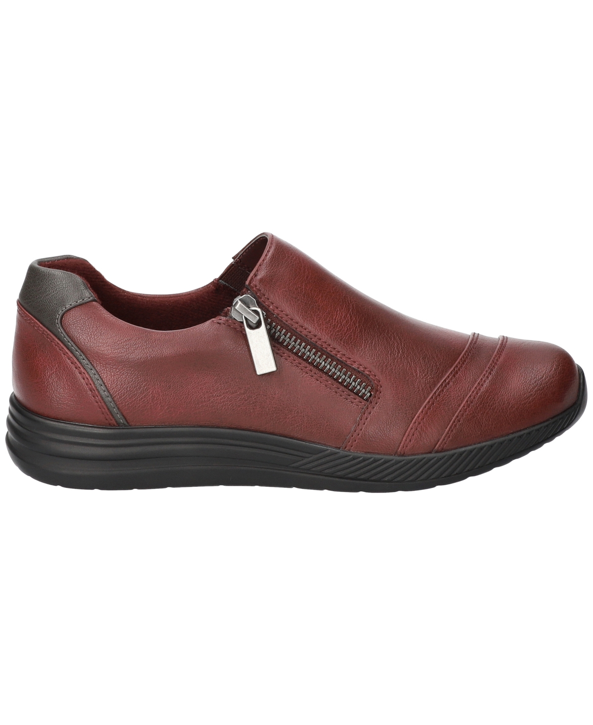 Easy Street Karol Zip Sneaker In Burgundy