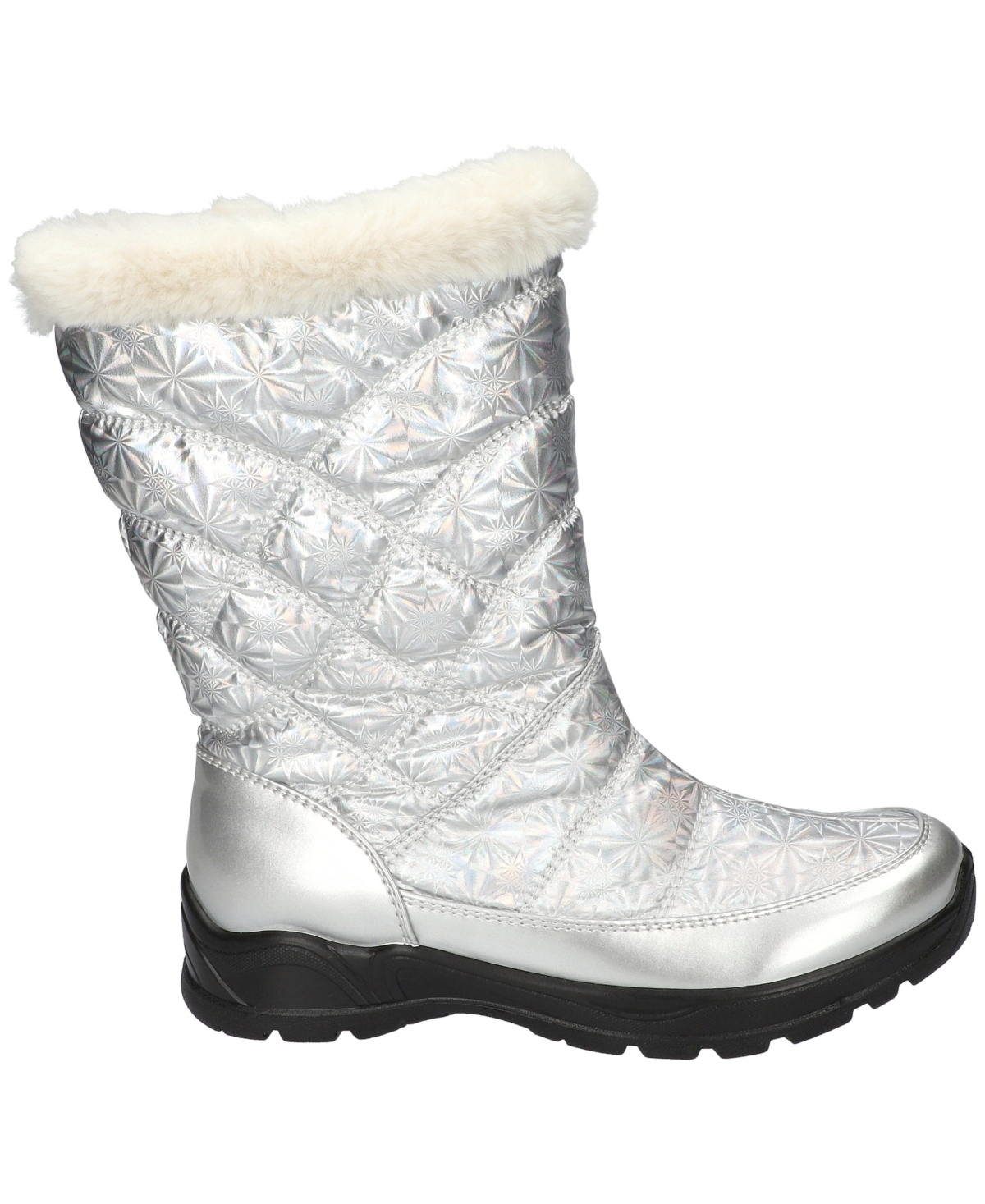 Easy Street Women's Cuddle Waterproof Zipper Boots In Silver