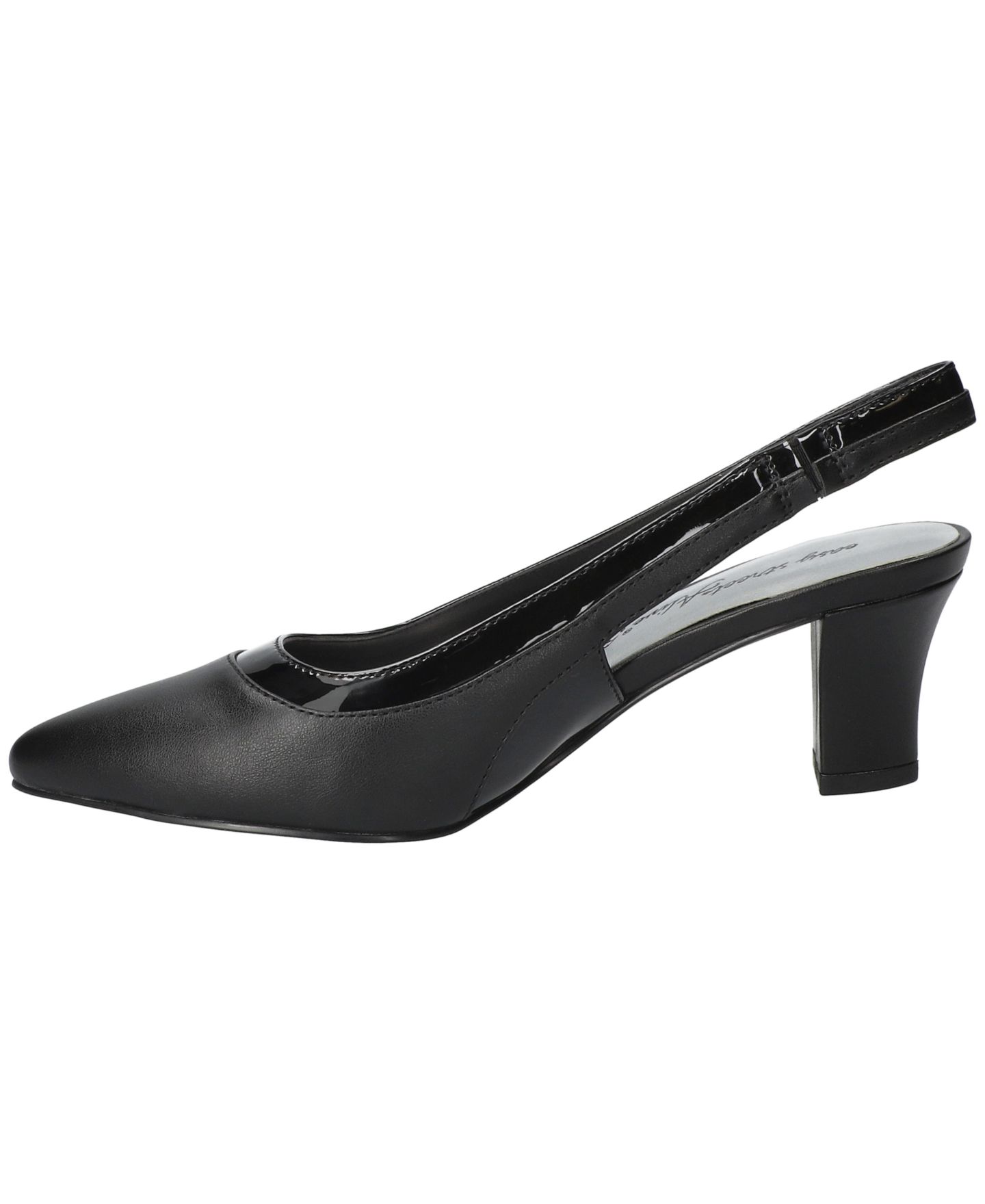 Женские туфли Easy Street Dessa Slingback Pumps, цвет: Чёрный лаковый — фото 7