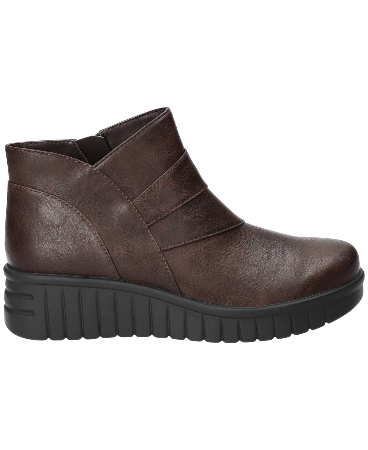 Easy Street Rayleen Wedge Bootie In Brown
