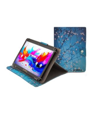 10.1"Octa Core 256GB Storage Android 15 Tablet with Flowers Marble Case