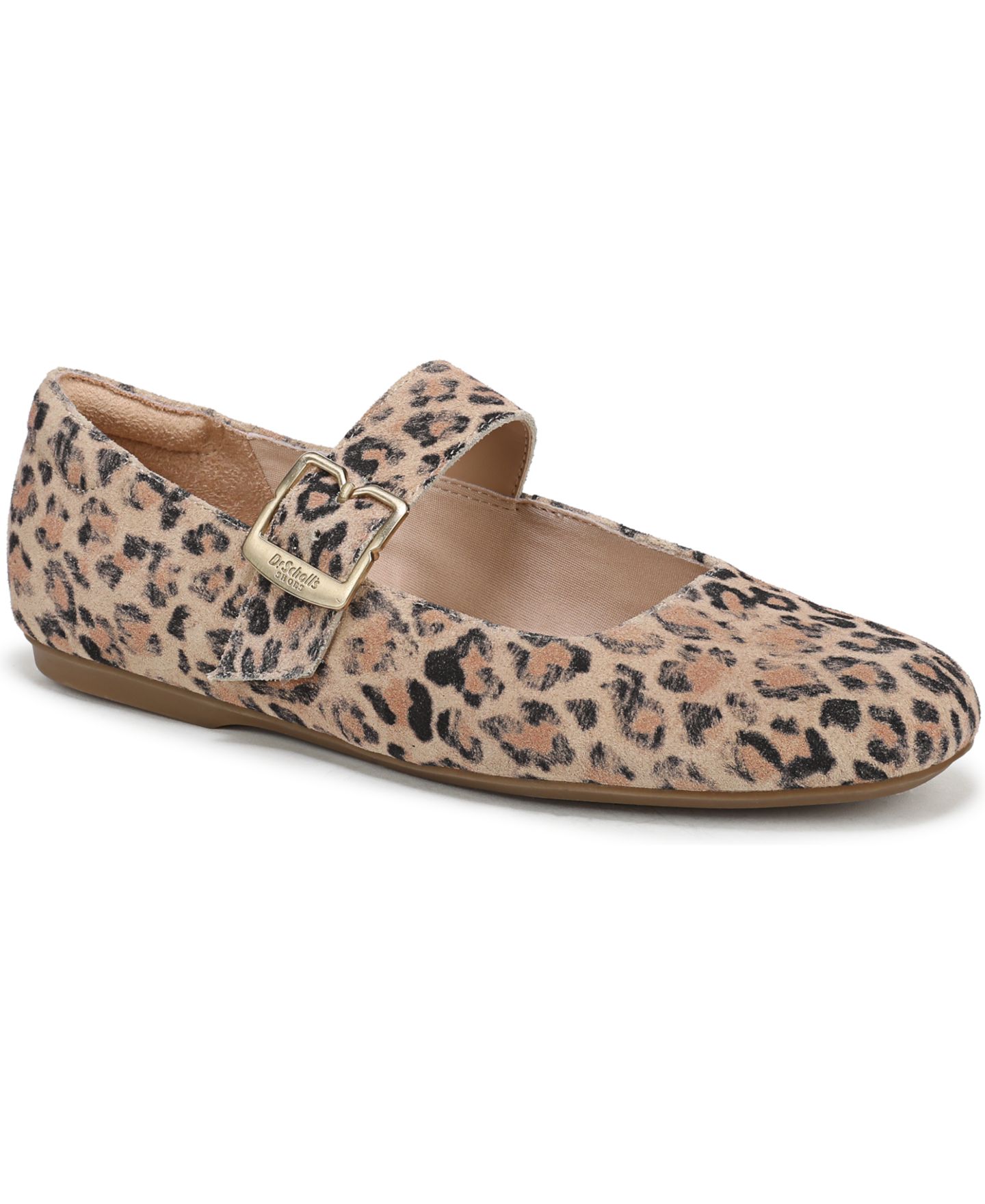 Женские балетки Dr. Scholl's Weston-Jane Mary Jane с квадратным носом, цвет: Бежевый / Чёрный кожаный — фото 1