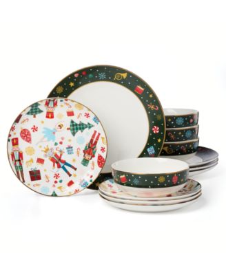 Lenox - Nutcracker Ballet 12-Pc. Dinnerware Set, Service for 4