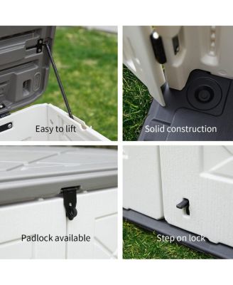 34.3"D x 53.2"W x 47.1"H Resin Outdoor Storage Shed with Reinforced Floor