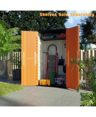 Outdoor Storage Shed with Sliding Door ,Double Cabinet