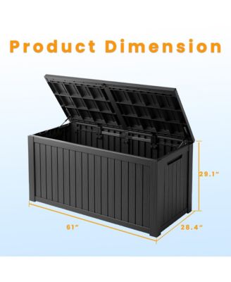  180 Gallon Weather Resistant Outdoor Storage Box For Decks
