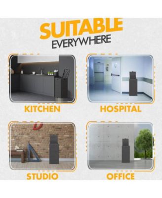 31 Gallon Large Outdoor Trash Can with Lid and Liquid Drawer