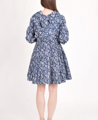 Women's Embroidered Hoodie Mini Dress