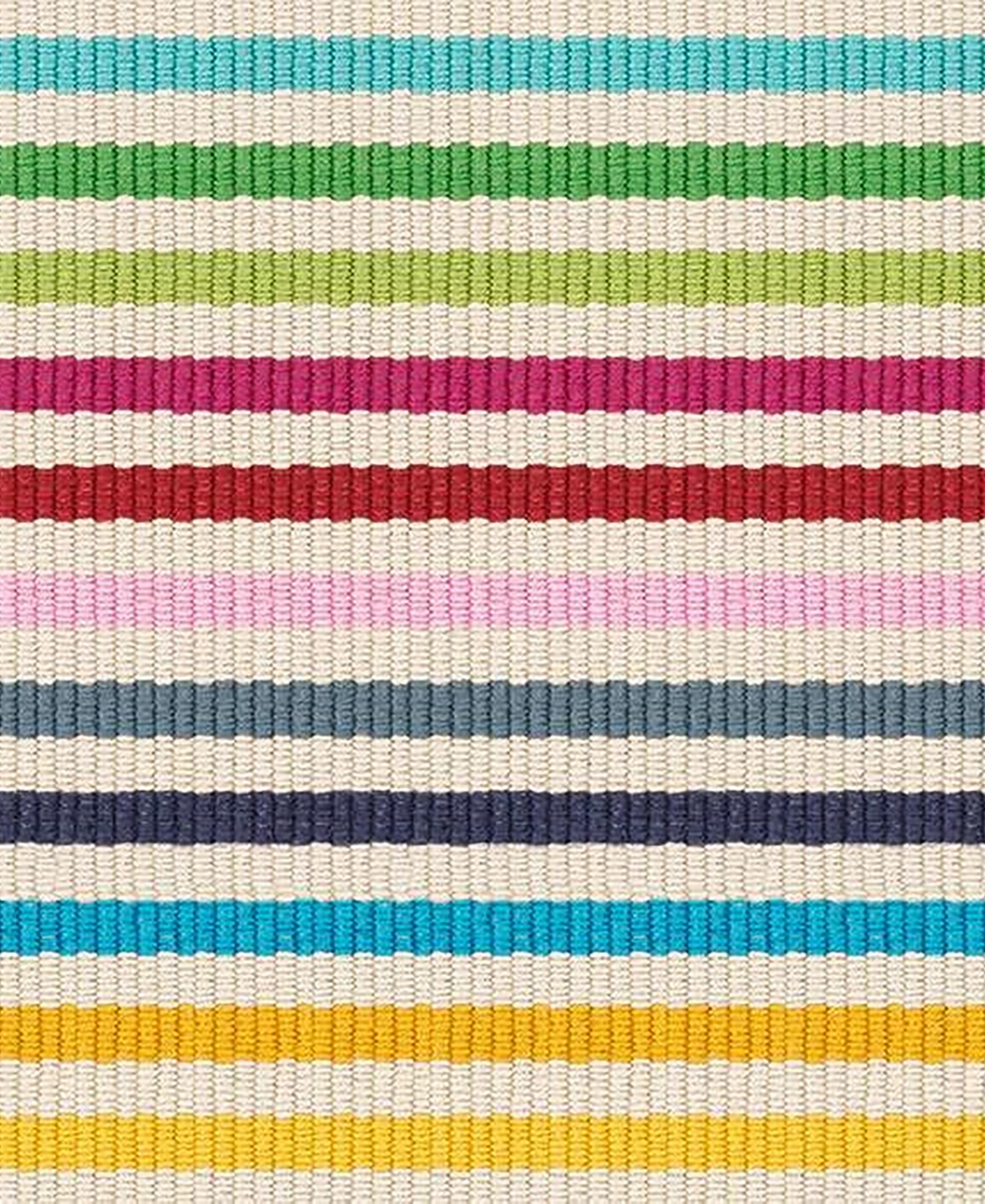 Dash And Albert Rugs By Annie Selke Rainbow Stripe Machine Washable Da2052 8'x10' Area Rug In Multi