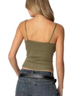 Women's Layered Bra Cowl Neck Top