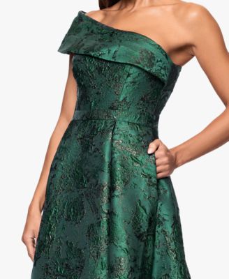Women's Jacquard One-Shoulder Ball Gown