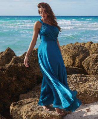 Women's One-Shoulder Organza Ball Gown