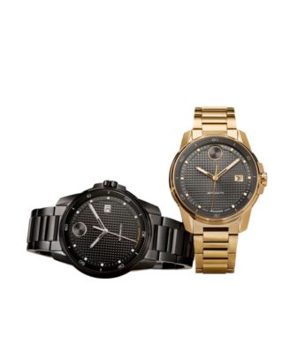 Men's Bold Verso Swiss Automatic Ionic Plated Light Gold Steel Watch, 41mm