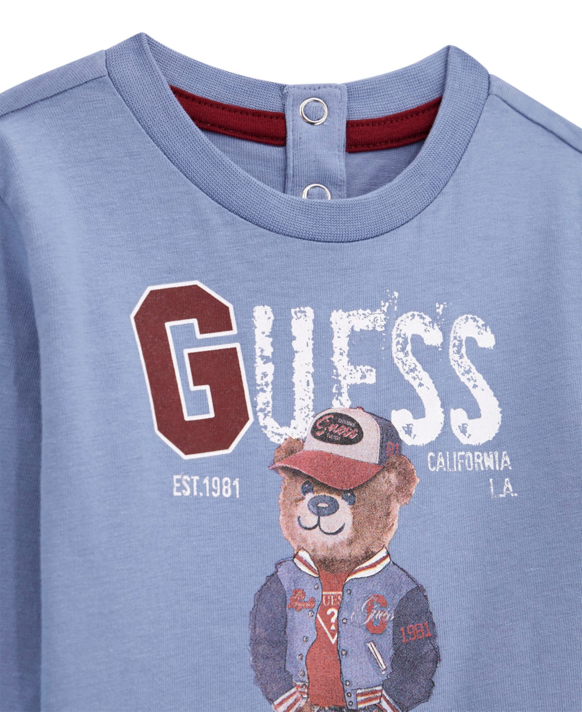 Guess Baby Boys Long Sleeve T-shirt In Blue