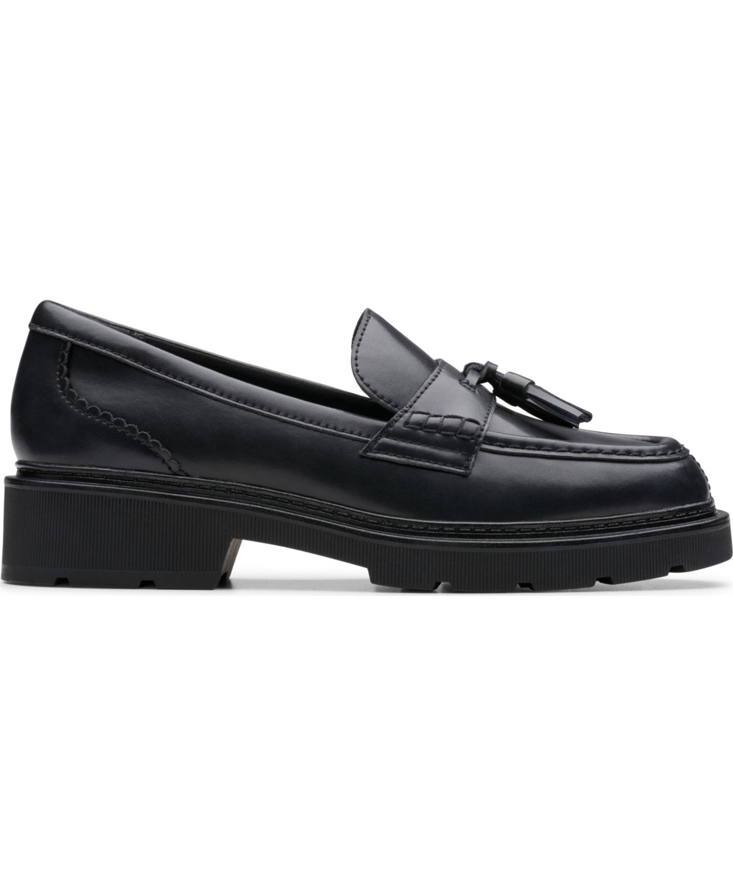 Женские туфли Clarks Lauryl Tassel Slip-On, цвет: Чёрный кожаный — фото 2