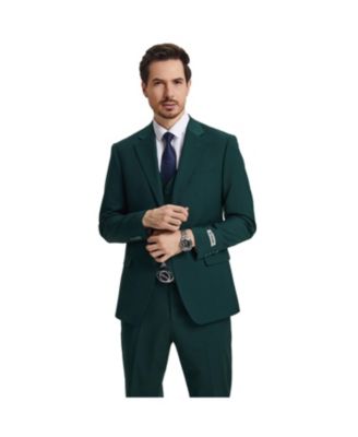 Big & Tall Hybrid-Fit 3pc Notch Lapel Suit Set, Jacket Vest and Pants