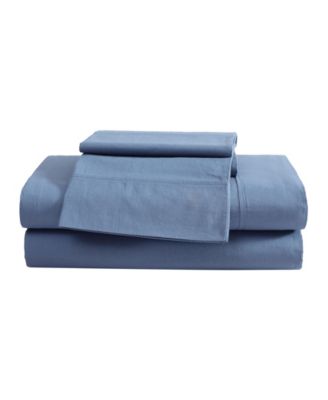 Solid Brushed 180-Thread Count Cotton Percale 4-Pc. Sheet Set, Full