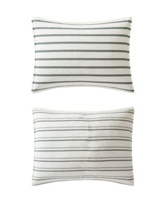 Cooper Stripe Cotton Reversible 3-Pc. Comforter Set, Full/Queen