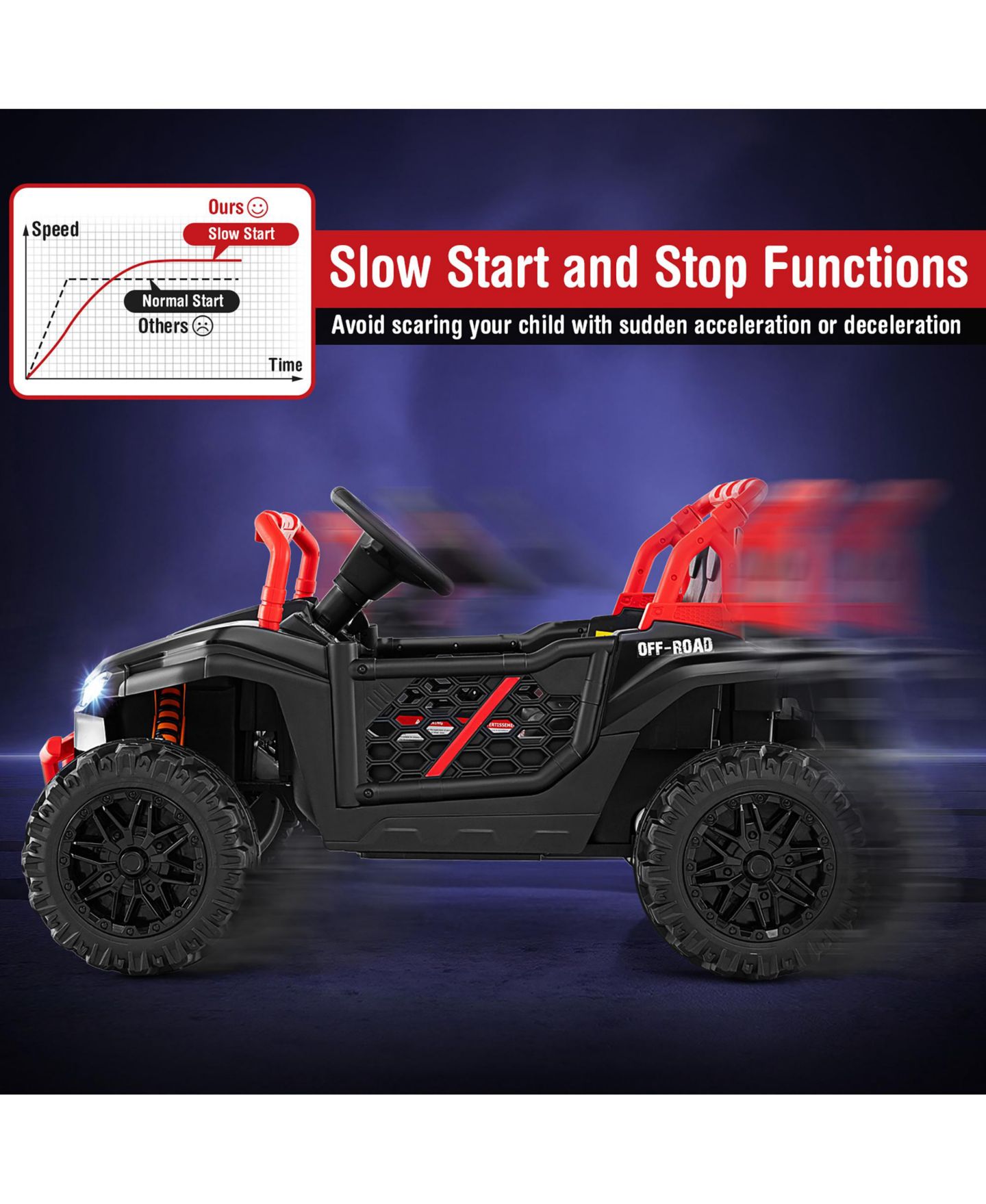 Детская игрушка Gymax 12V Kids Ride-On Truck with Parental Remote Control, 55 lbs, от 3 лет, цвет: Чёрный — фото 7
