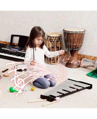 30 Notes Percussion with Practice Pad Mallets Sticks Stand