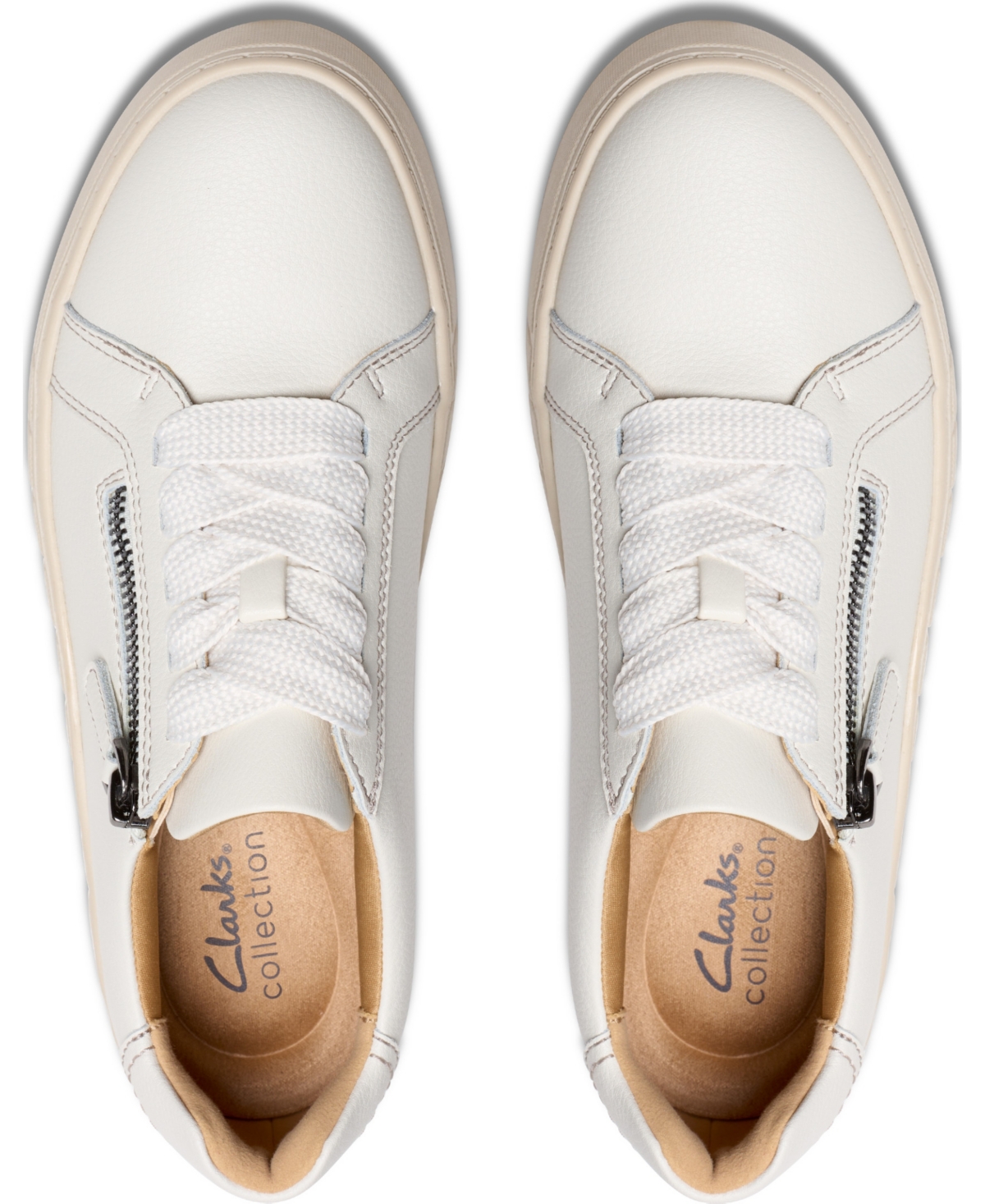 Clarks Women's Mykah Joy Round Toe Sneakers In White