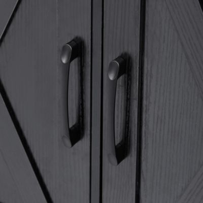 46.5" Rolling Kitchen Cart with Drop Leaf, Power Outlet, Beaded Trim, Ample Storage