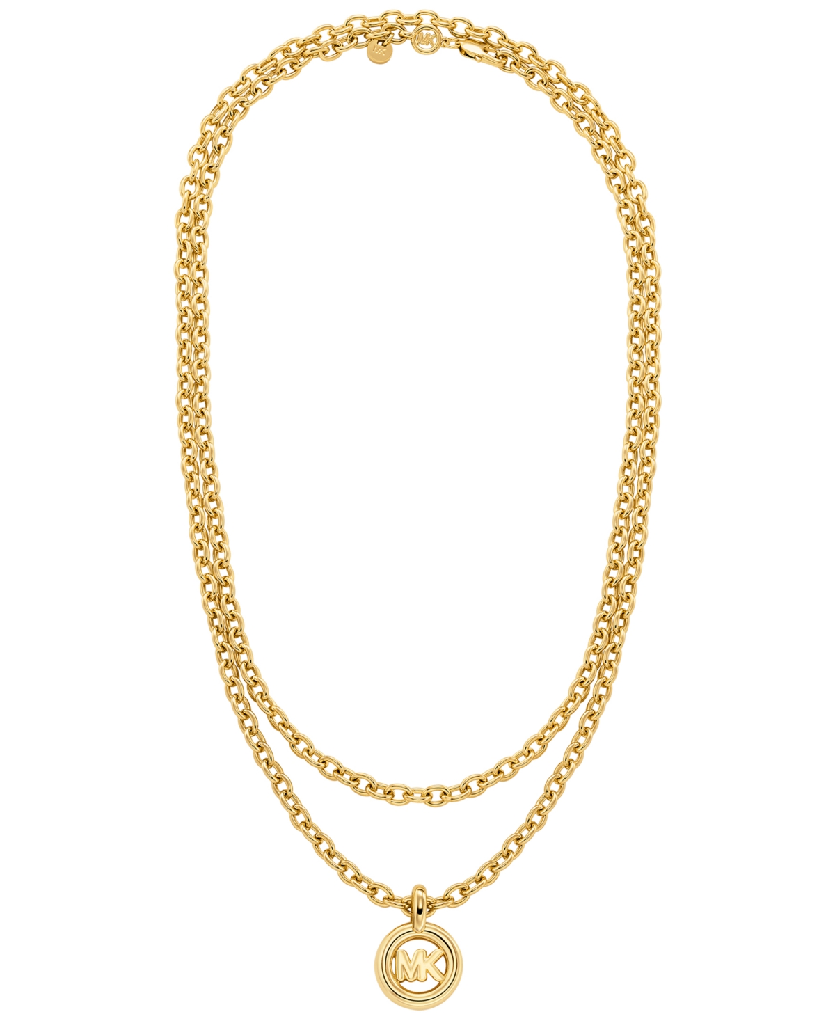 Michael Kors Mk Pop Charm Chain-link Necklace In Gold