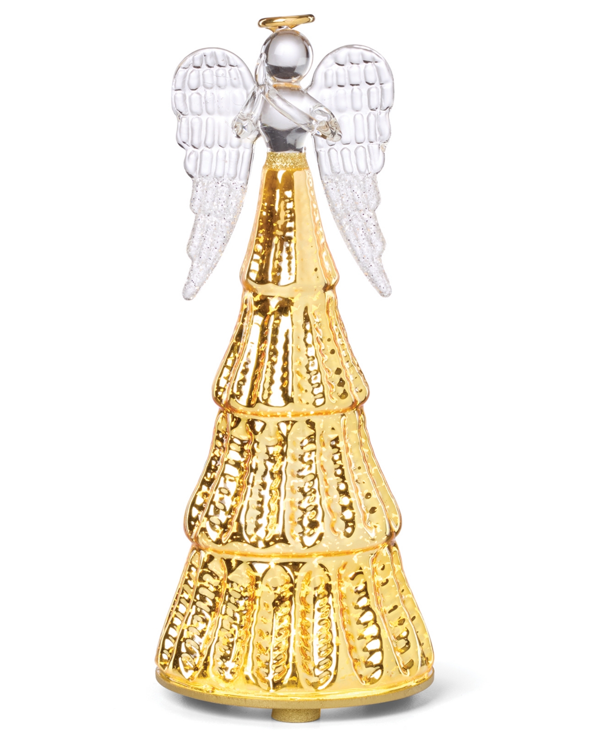 Lenox Radiant Light Lit Glass Angel Figurine In Gold