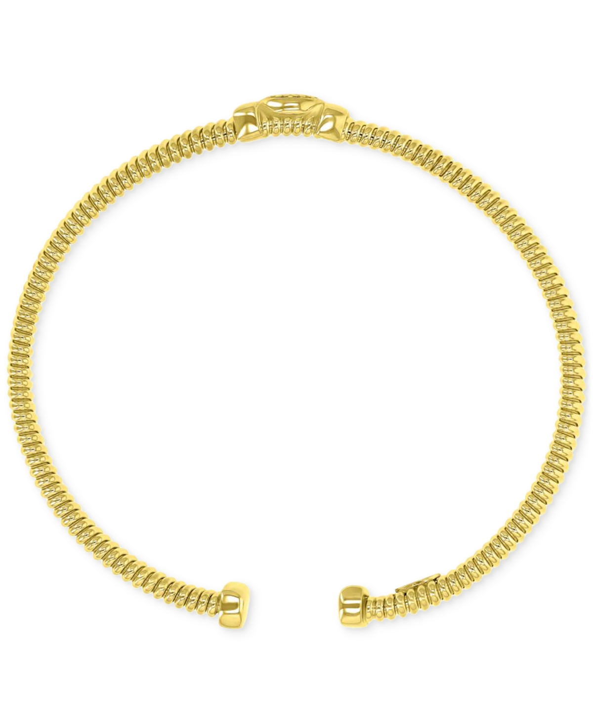 Macy's Cubic Zirconia Cluster Tubogas Cuff Bracelet In Gold
