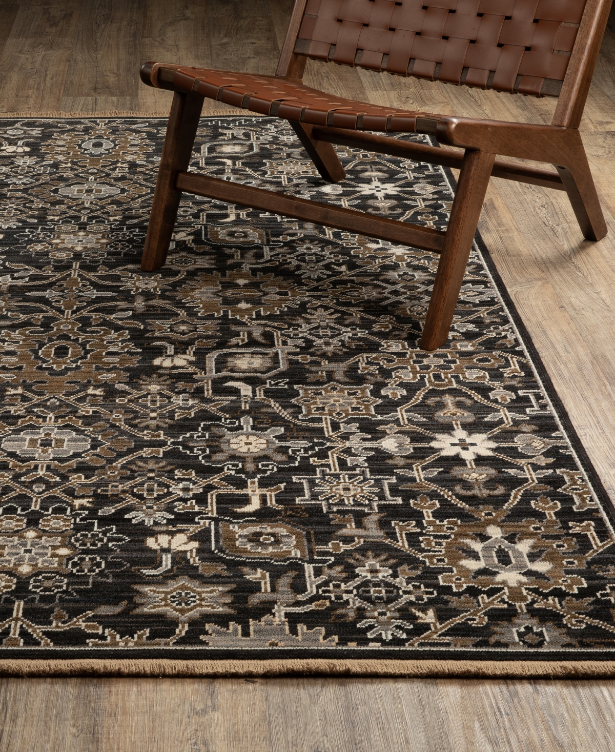 Oriental Weavers Acacia Aca05 7'10"x10'10" Area Rug In Black