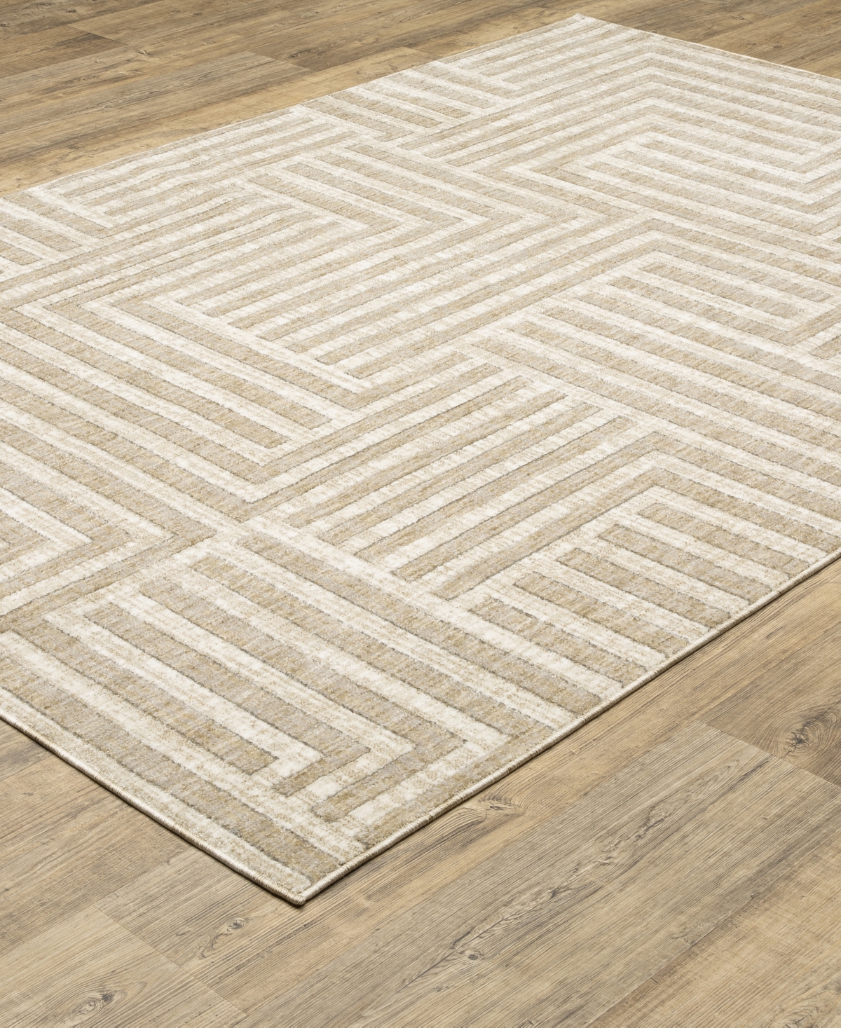 Oriental Weavers Hunter Hnt03 2'3"x7'6" Runner Area Rug In Neutral