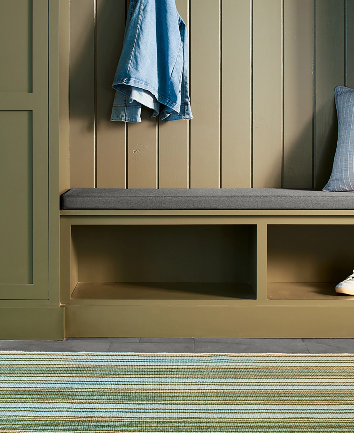 Dash And Albert Rugs By Annie Selke Caravan Stripe Machine Washable Da2034 8'x10' Area Rug In Multi