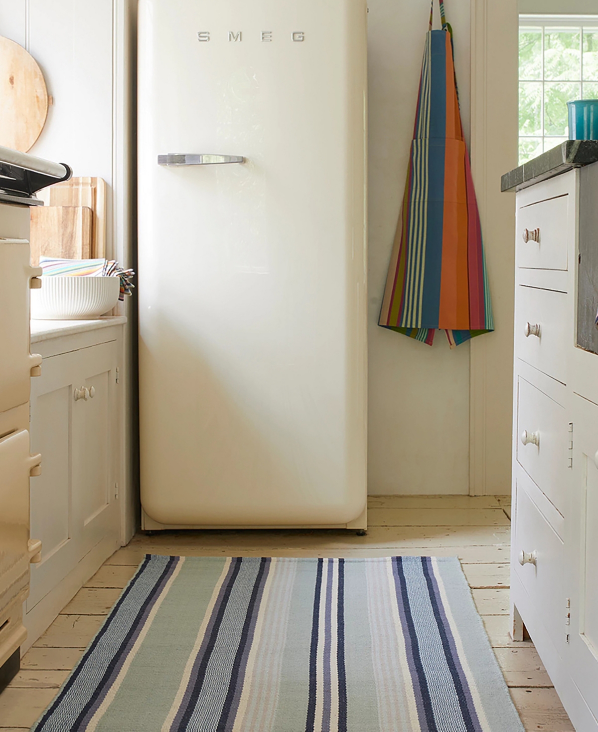 Dash And Albert Rugs By Annie Selke Barbados Stripe Da1024 9'x12' Area Rug In Blue