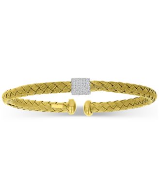 Cubic Zirconia Bangle Bracelet in 18"