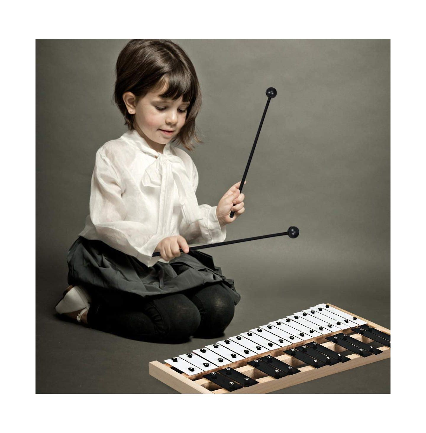 Детская игрушка Mecale 27-Note Portable Glockenspiel with 2 Rubber Mallets, Ages 5+, цвет: Чёрный — фото 4