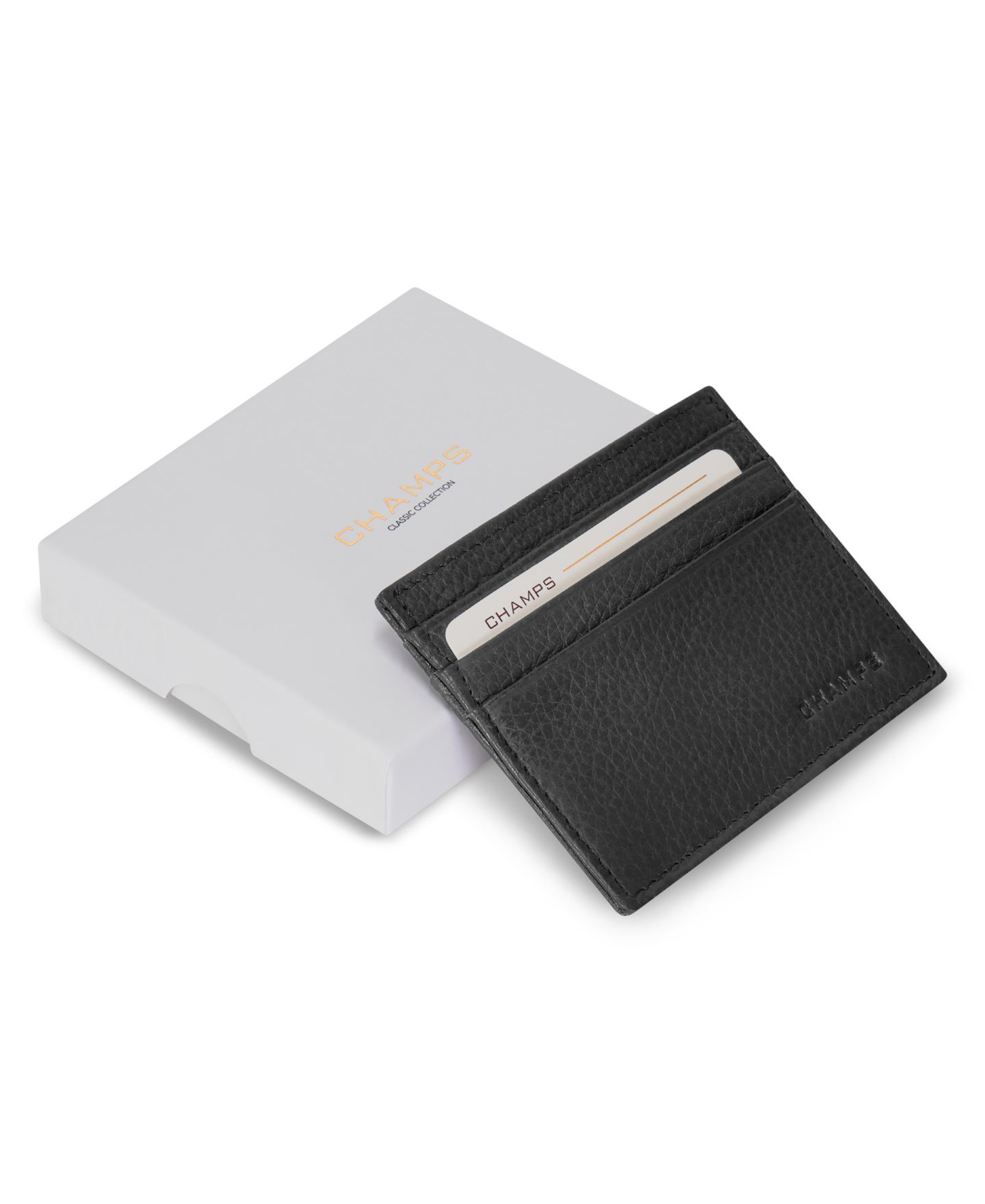 Мужские кошельки CHAMPS Classic Collection Leather Wallets, цвет: Чёрный — фото 4