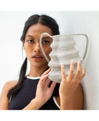 SHELL Handwoven Wire Bag In Silver