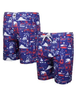 Wes & Willy - Big Boys and Girls Royal Bills Luau Swim Trunks