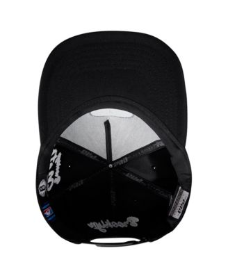 Men's Black Brooklyn Nets Paint the City Pinch Front Snapback Hat