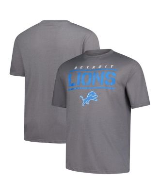 Fanatics - Men's Heather Gray Detroit Lions Big Tall Top Notch T-Shirt