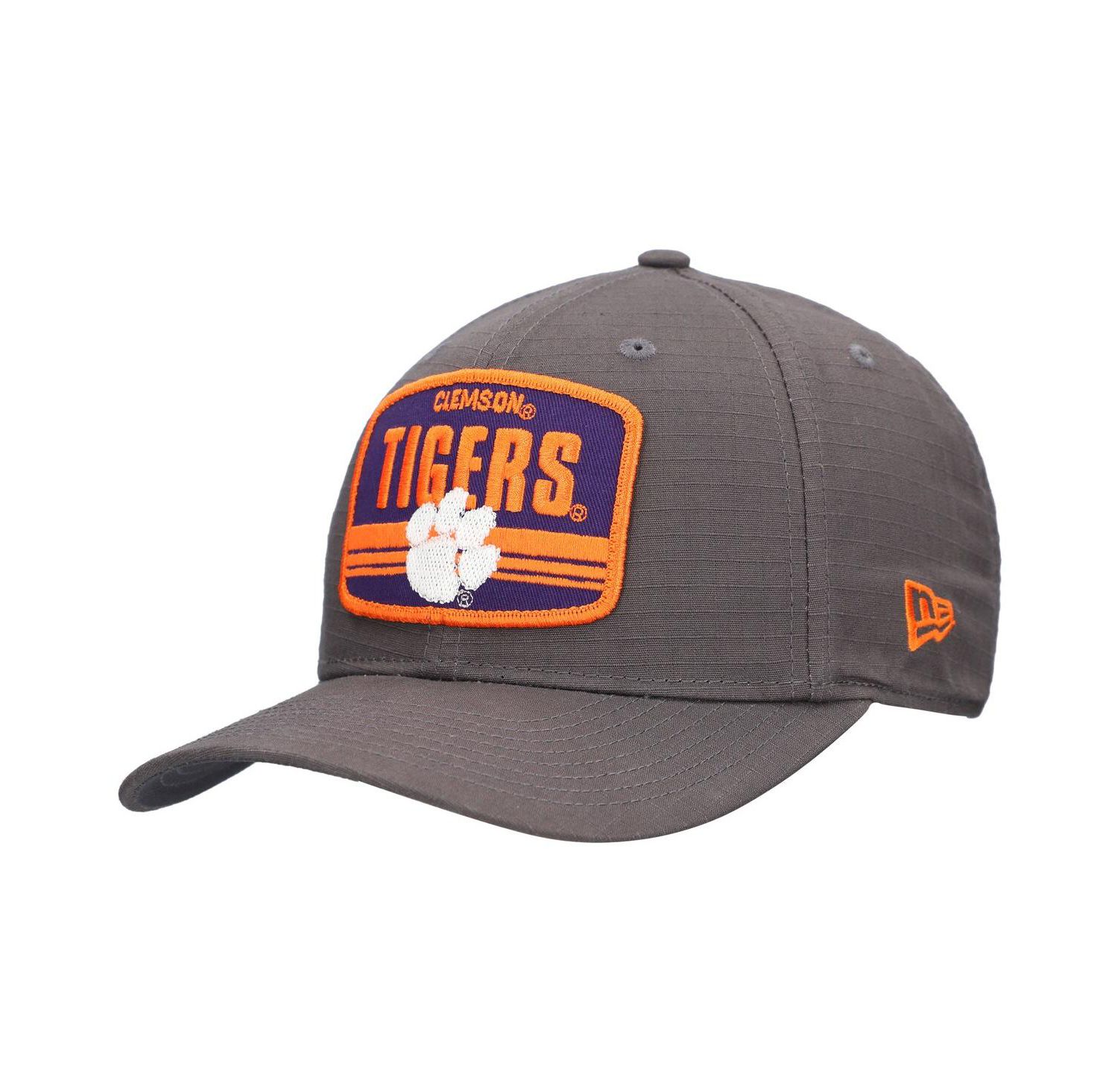Men's Charcoal Clemson Tigers Team Elevated 9SEVENTY Stretch-Snap Adjustable Hat