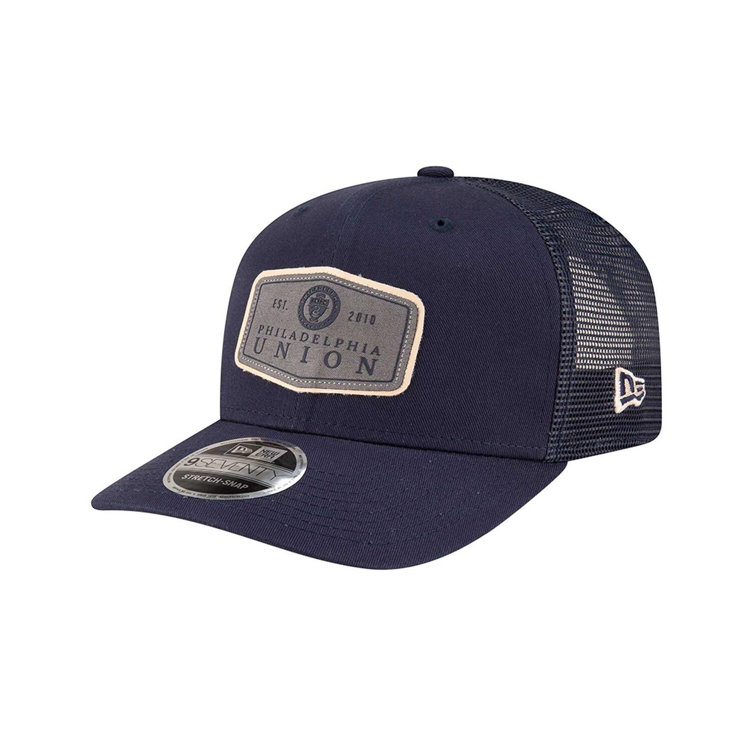 Men's Navy Philadelphia Union Labeled 9SEVENTY Trucker Stretch-Snap Adjustable Hat