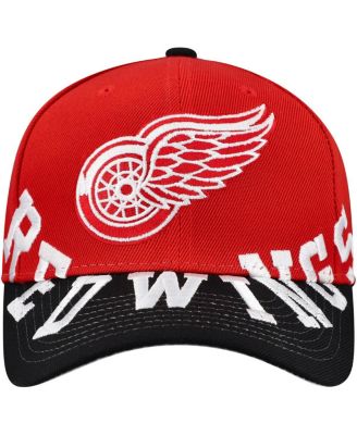 Men's Red/Black Detroit Red Wings Under Arch Two-Tone Pro Crown Snapback Hat