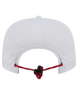 Men's White Los Angeles Angels Perforated Golfer Snapback Hat